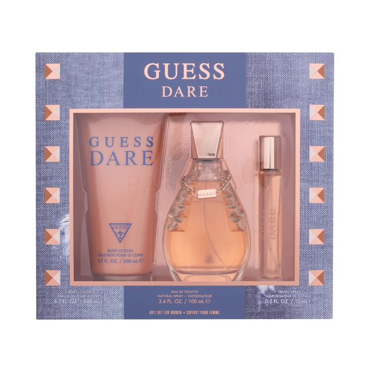 GUESS Dare Poklon set toaletna voda 100 ml + toaletna voda 15 ml + losion za tijelo 200 ml