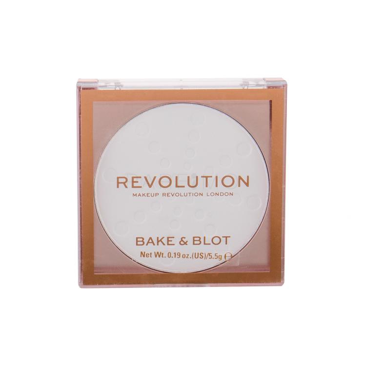 Makeup Revolution London Bake &amp; Blot Puder u prahu za žene 5,5 g Nijansa White