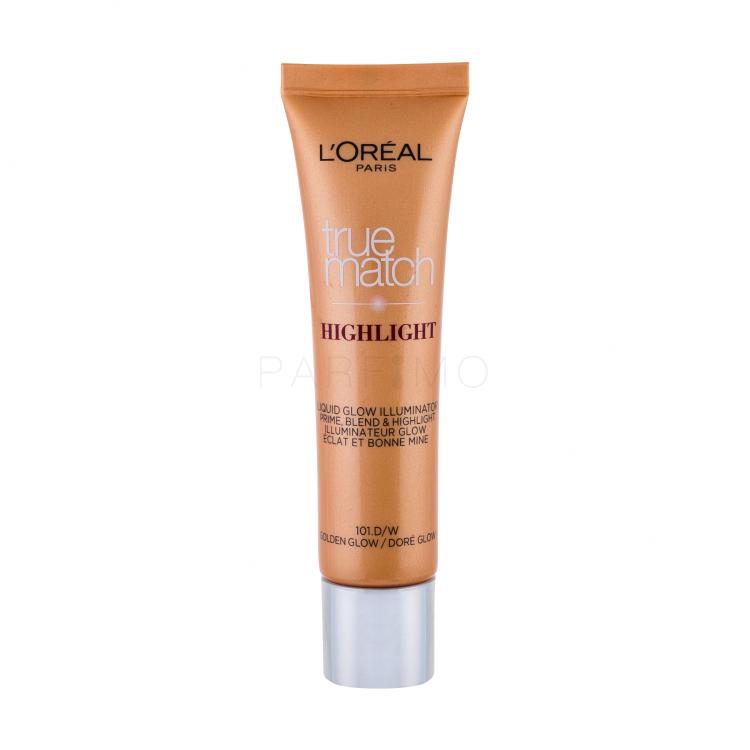 L&#039;Oréal Paris True Match Highlight Liquid Glow Highlighter za žene 30 ml Nijansa 101.D/W Golden Glow