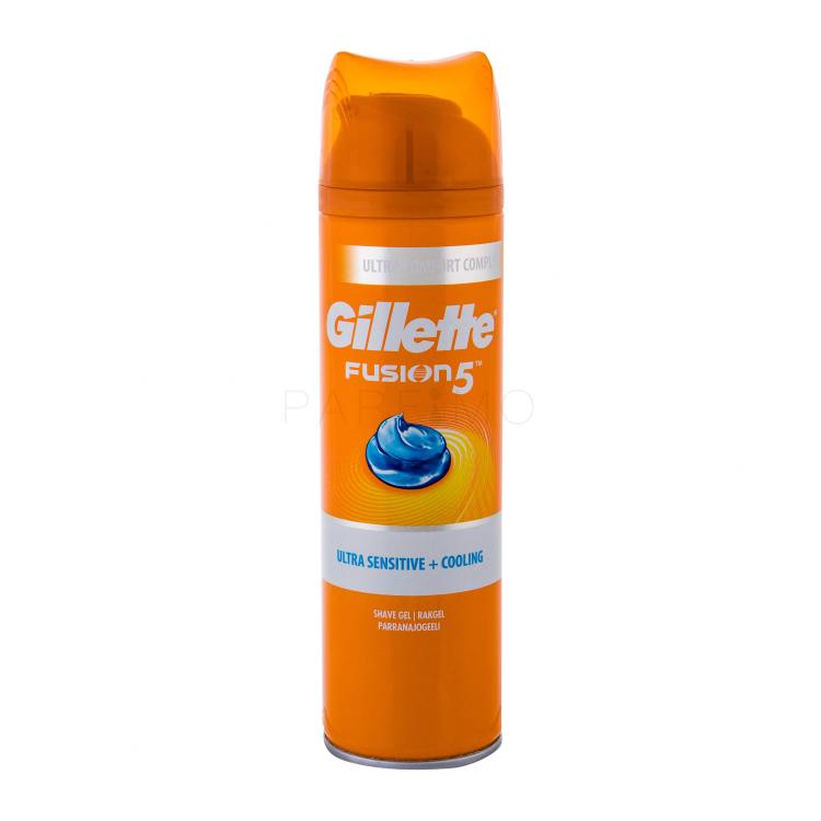 Gillette Fusion5 Ultra Sensitive + Cooling Gel za brijanje za muškarce 200 ml