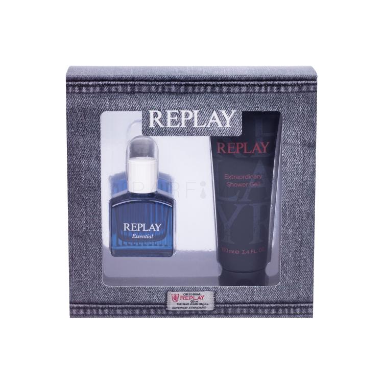Replay Essential For Him Poklon set toaletna voda 30 ml + gel za tuširanje 100 ml