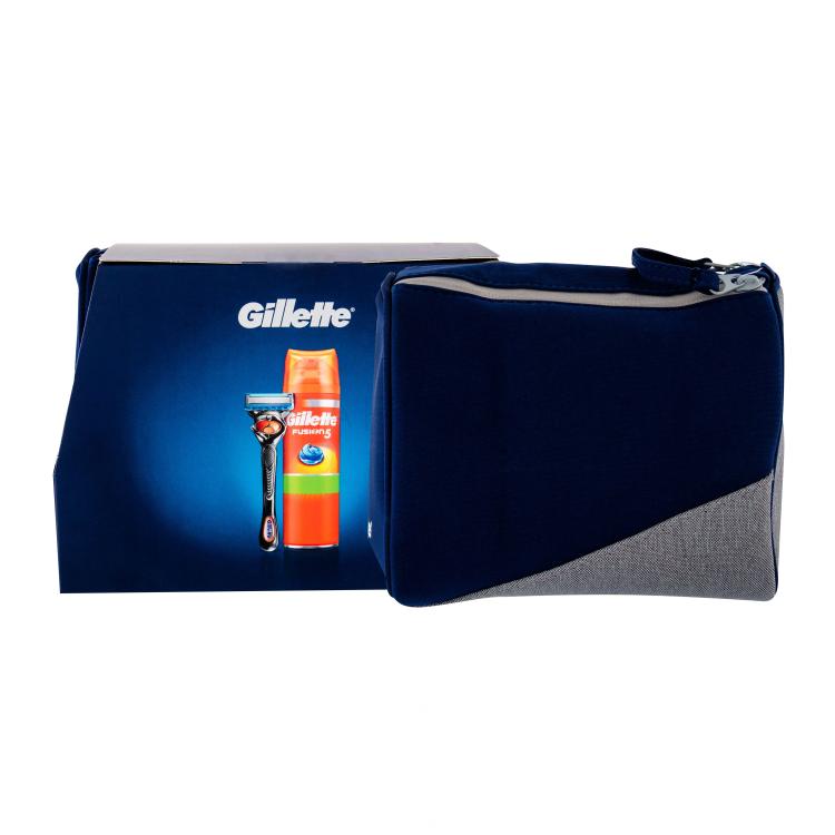 Gillette Fusion Proglide Flexball Poklon set aparat za brijanje s jednom glavom 1 kom + gel za brijanje Fusion5 Ultra Sensitive 200 ml + kozmetička torbica