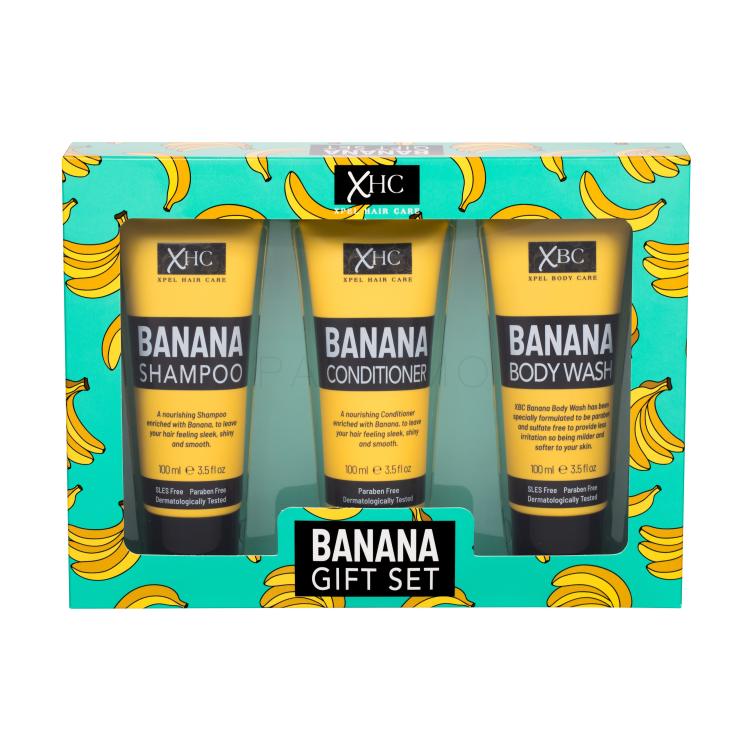 Xpel Banana Poklon set šampon 100 ml + balzam 100 ml + gel za tuširanje 100 ml