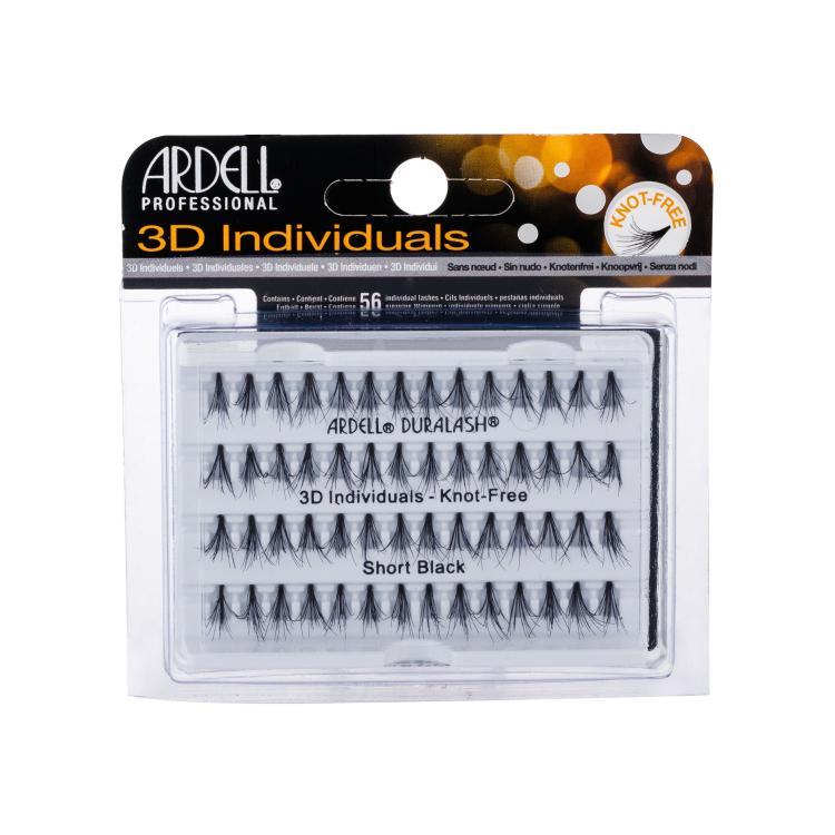 Ardell 3D Individuals Duralash Knot-Free Umjetne trepavice za žene 56 kom Nijansa Short Black