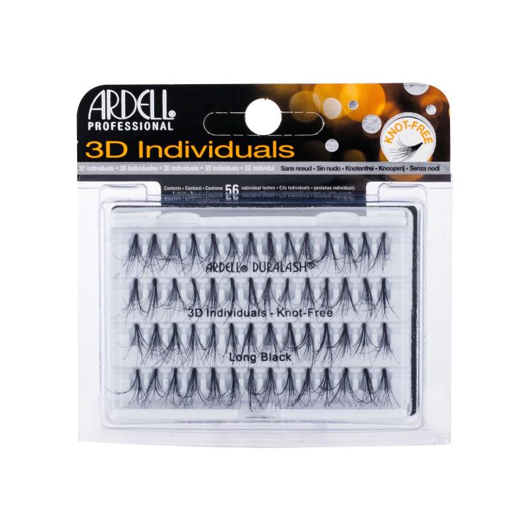Ardell 3D Individuals Duralash Knot-Free Umjetne trepavice za žene 56 kom Nijansa Long Black