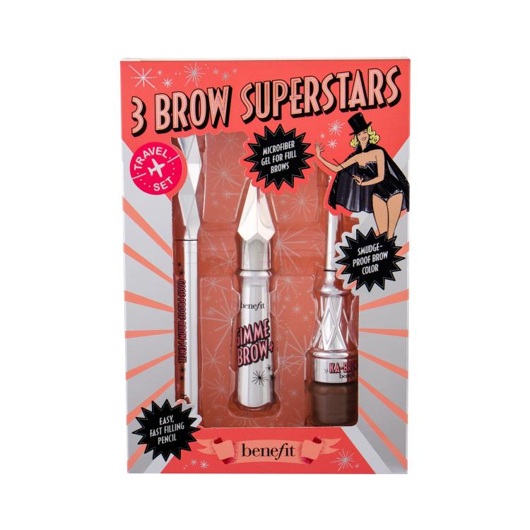 Benefit Gimme Brow+ 3 Brow Superstars Poklon set gel za volumen obrve 3 g + olovka za obrve Goof Proof 0,17 g + kremast gel za obrve Ka-Brow! 1,5 g