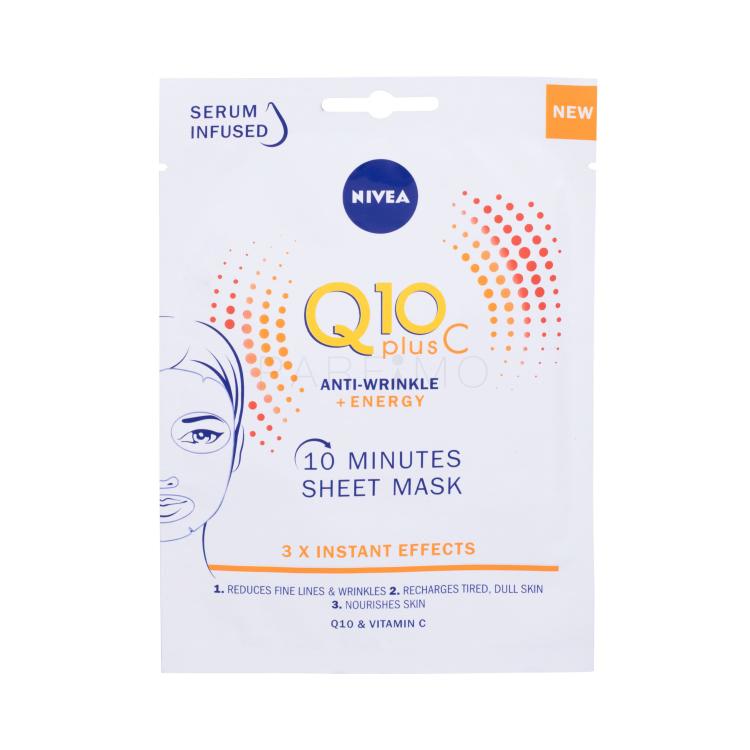 Nivea Q10 Plus C 10 Minutes Sheet Mask Maska za lice za žene 1 kom