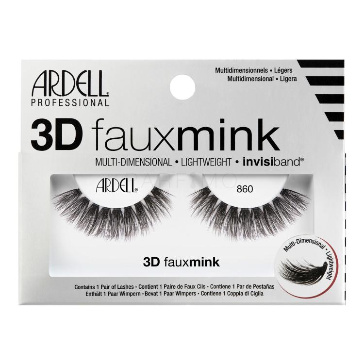 Ardell 3D Faux Mink 860 Umjetne trepavice za žene 1 kom Nijansa Black