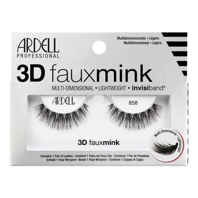 Ardell 3D Faux Mink 858 Umjetne trepavice za žene 1 kom Nijansa Black