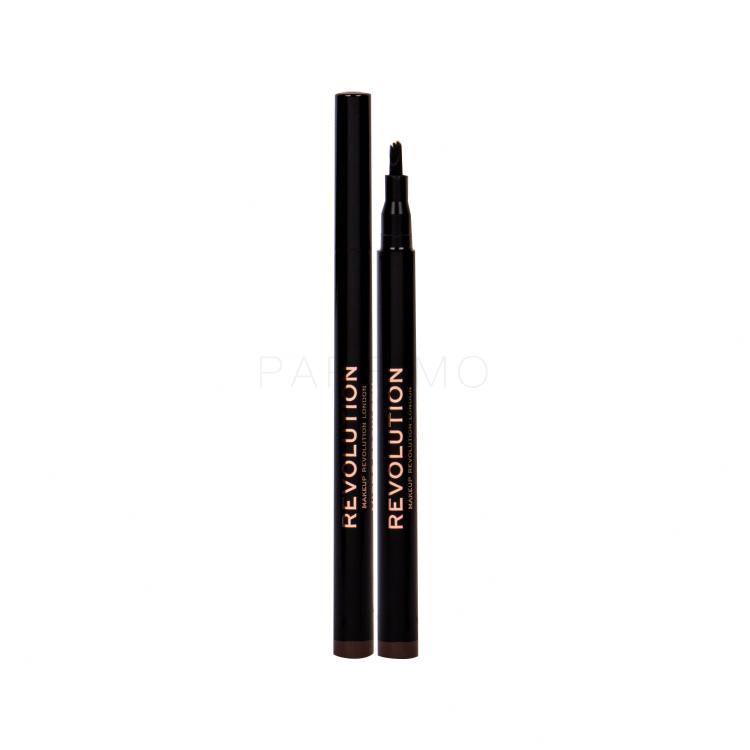 Makeup Revolution London Micro Brow Pen Olovka za obrve za žene 1 ml Nijansa Medium Brown