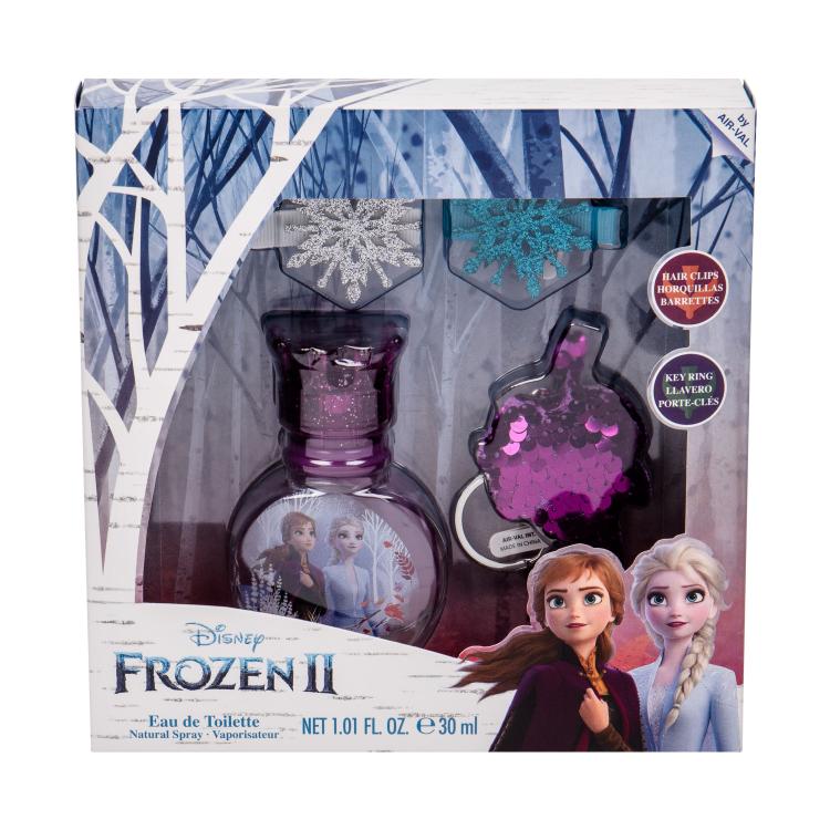 Disney Frozen II Poklon set toaletna voda 30 ml + privjesak za ključeve + kopča za kosu 2 kom