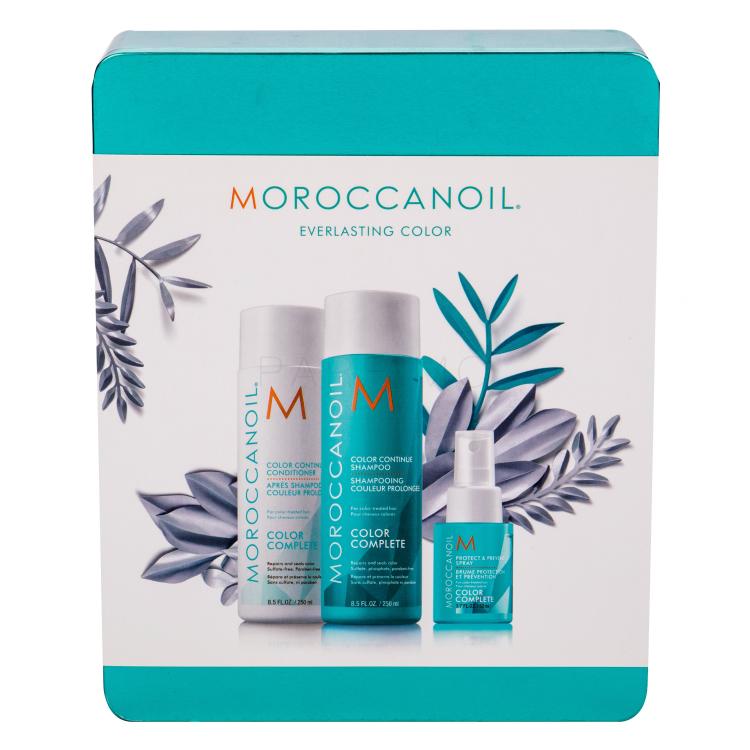 Moroccanoil Color Complete Poklon set šampon 250 ml + balzam 250 ml + zaštitni sprej 50 ml + limenka
