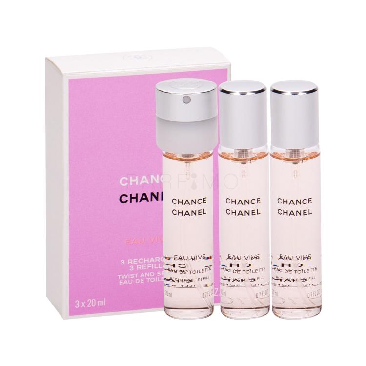 Chanel Chance Eau Vive Toaletna voda za žene punilo 3x20 ml