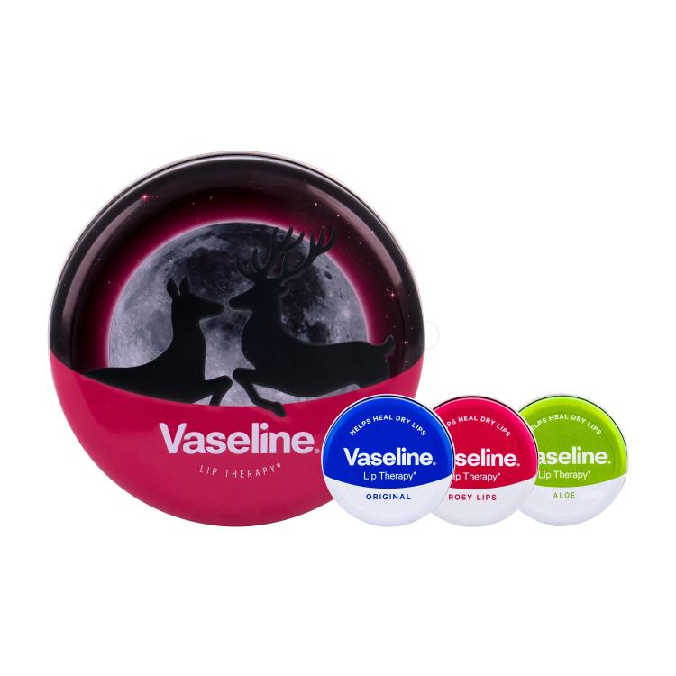 Vaseline Lip Therapy Poklon set balzam za usne 20 g + balzam za usne 20 g Rosy Lips + balzam za usne 20 g Original + limenka