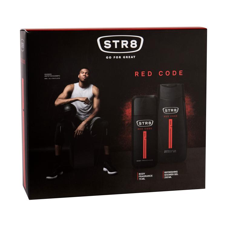 STR8 Red Code Poklon set dezodorans 75 ml + gel za tuširanje 250 ml
