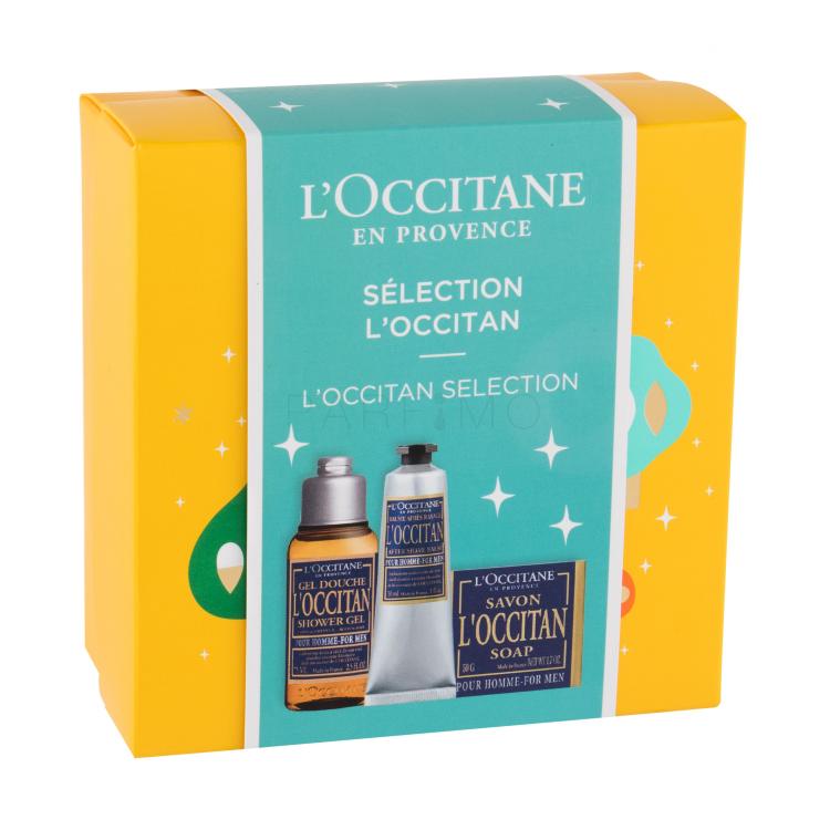 L&#039;Occitane Homme Poklon set gel za tuširanje 75 ml + balzam za brijanje 30 ml + tvrdi sapun 50 g