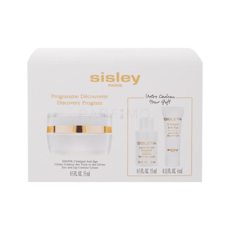 Sisley Sisleÿa L&#039;Intégral Anti-Âge Eye And Lip Contour Cream Poklon set njega za okoli očiju i usana 15 ml + mlijeko za lice Essential Skin Care 15 ml + serum za lice L´Integral 4 ml