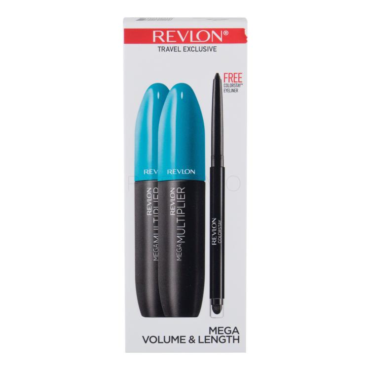 Revlon Mega Multiplier Poklon set maskara 2 x 8,5 ml + olovka za oči Colorstay 0,28 g Black