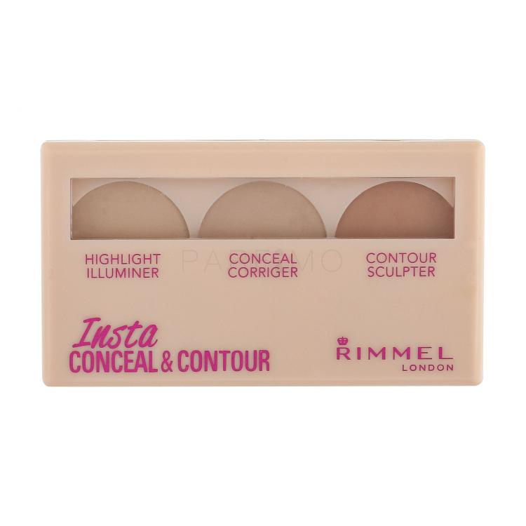 Rimmel London Insta Conceal &amp; Contour Paleta za konturiranje za žene 8,4 g Nijansa 010 Light