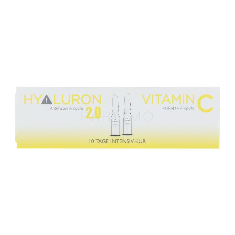 ALCINA Hyaluron 2.0 + Vitamin C Ampulle Poklon set restorativna njega 5 x 1 ml + restorativna njega vitamin C 5 x 1 ml