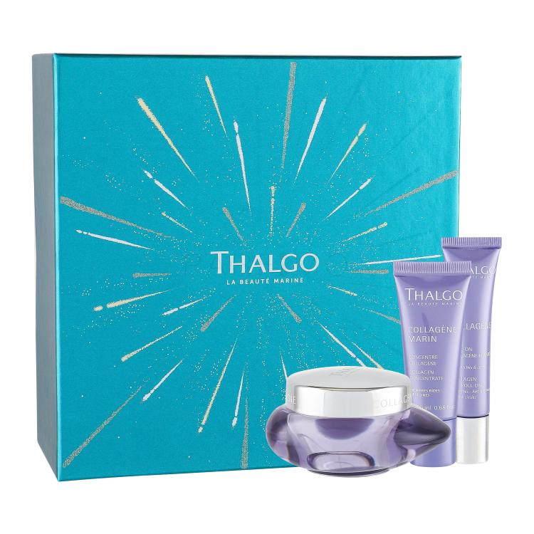 Thalgo Collagène Poklon set dnevna krema za lice 50 ml + serum za lice 20 ml + serum za područje oko očiju Roll-On 15 ml