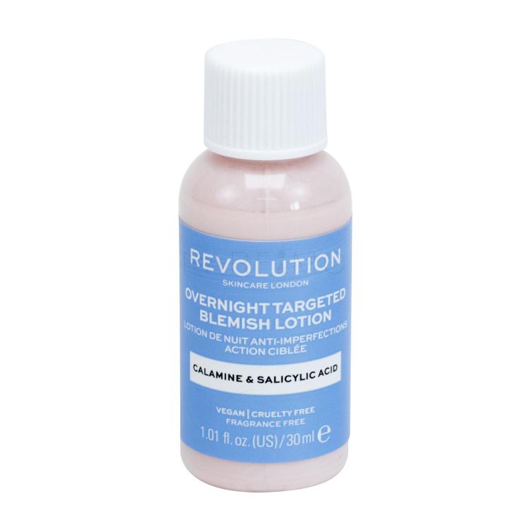 Revolution Skincare Overnight Targeted Blemish Lotion Calamine &amp; Salicid Acid Njega problematične kože za žene 30 ml
