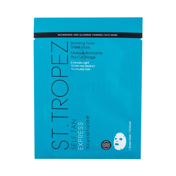 St.Tropez Self Tan Express Bronzing Face Sheet Mask Proizvod za samotamnjenje za žene 18,4 g