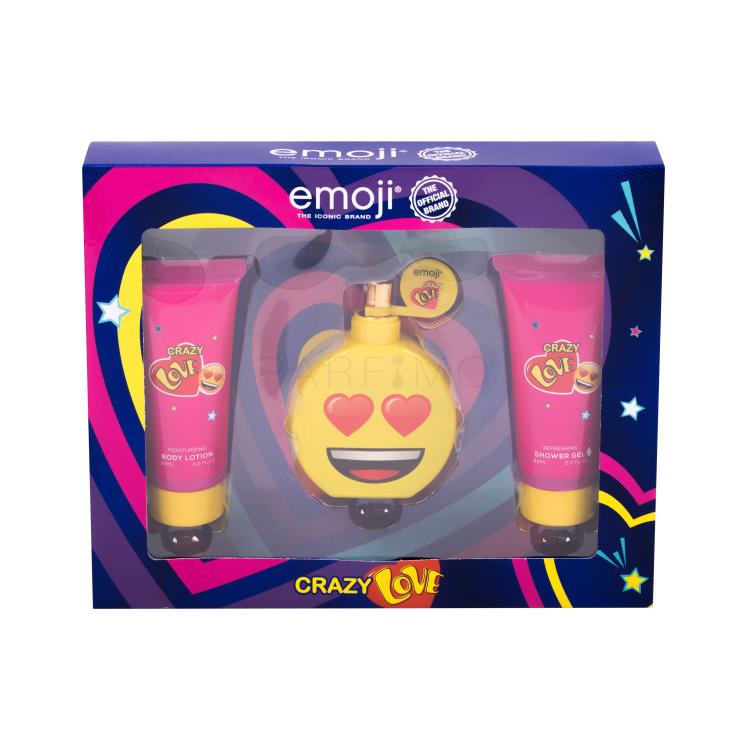 Emoji Crazy Love Poklon set parfemska voda 50 ml + gel za tuširanje 60 ml + losion za tijelo 60 ml