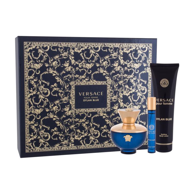 Versace Pour Femme Dylan Blue Poklon set parfemska voda 100 ml + parfemska voda 10 ml + losion za tijelo 150 ml