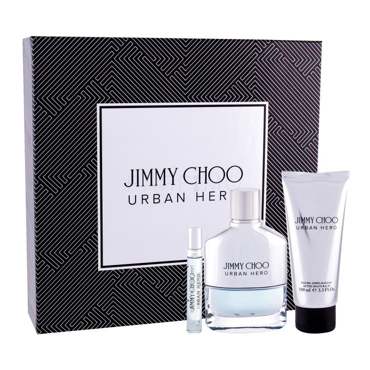 Jimmy Choo Urban Hero Poklon set parfemska voda 100 ml + parfemska voda 7,5 ml + balzam nakon brijanja 100 ml