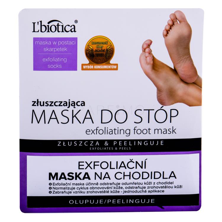 L&#039;Biotica Foot Mask Exfoliating Maska za stopala za žene 1 kom