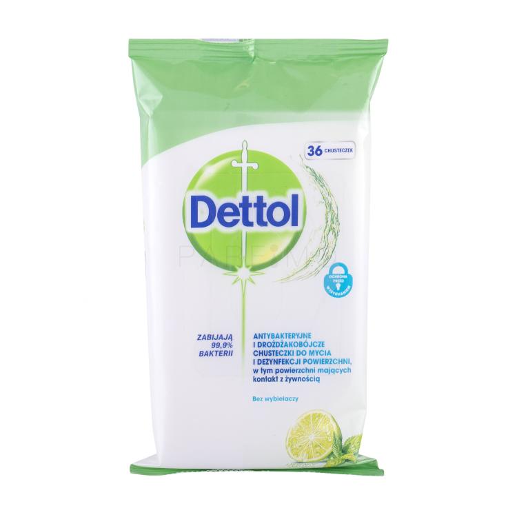 Dettol Antibacterial Cleansing Surface Wipes Lime &amp; Mint Antibakterijska sredstva 36 kom