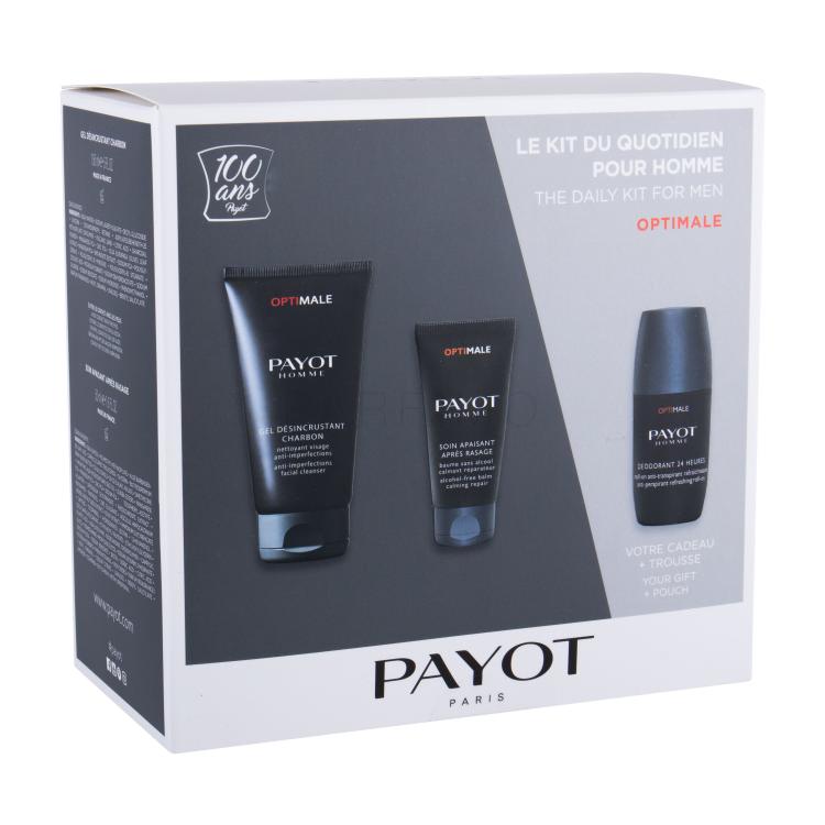 PAYOT Homme Optimale Poklon set gel za čišćenje lica 150 ml + balzam za lice 50 ml + dezodorans 75 ml + kozmetička torba