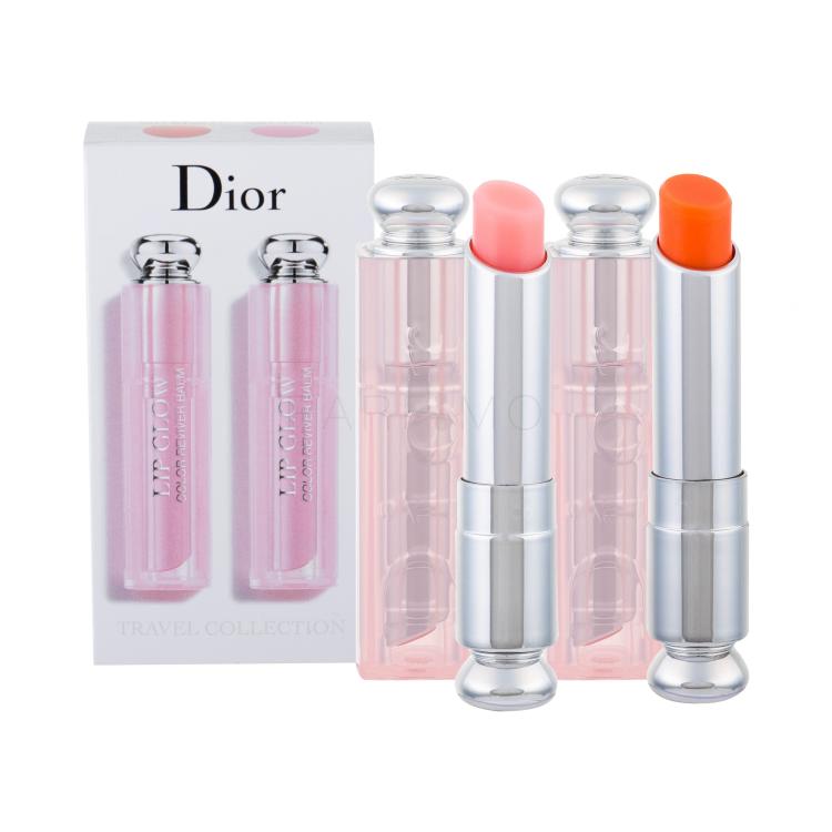 Christian Dior Addict Lip Glow Duo Poklon set balzam za usne 3,5 g + balzam za usne Lip Glow Reviver Balm 3,5 g 004 Coral