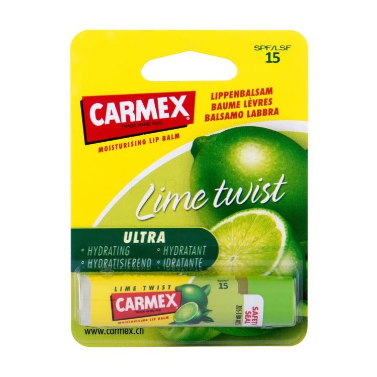 Carmex Ultra Moisturising Lip Balm Lime Twist SPF15 Balzam za usne za žene 4,25 g