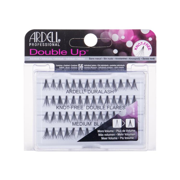 Ardell Double Up Duralash Knot-Free Double Flares Umjetne trepavice za žene 56 kom Nijansa Medium Black