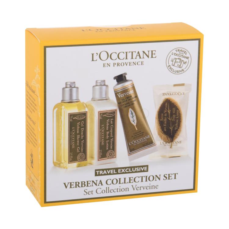 L&#039;Occitane Verveine Travel Set Poklon set gel za tuširanje 75 ml + losion za tijelo 75 ml + krema za ruke 30 ml + tvrdi sapun 25 g