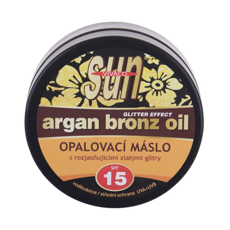 Vivaco Sun Argan Bronz Oil Glitter Effect SPF15 Proizvod za zaštitu od sunca za tijelo 200 ml