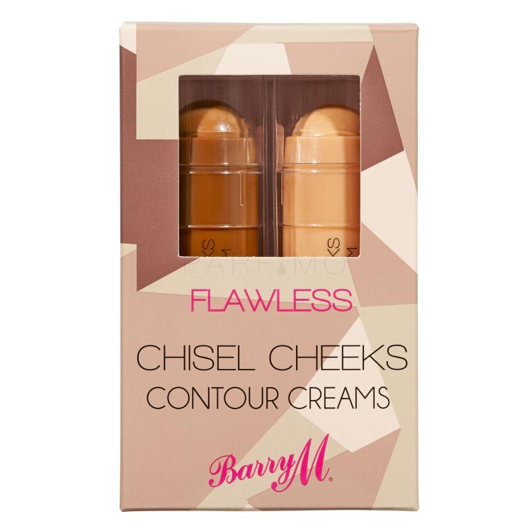 Barry M Flawless Chisel Cheeks Contour Creams Poklon set highlighter 5 g + bronzer 5 g