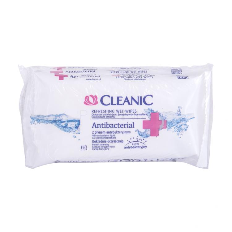 Cleanic Antibacterial Refreshing Poklon set antibakterijske maramice 3 x 15 kom