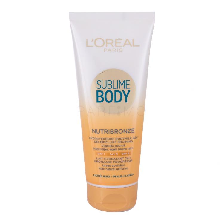 L&#039;Oréal Paris Sublime Body Nutribronze Light Skin Proizvod za samotamnjenje za žene 200 ml