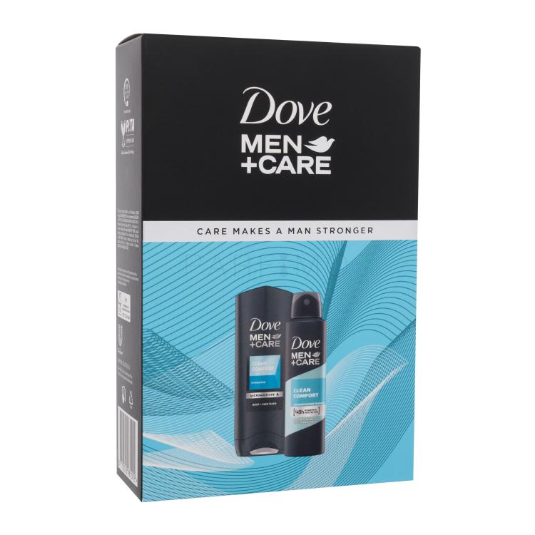 Dove Men + Care Clean Comfort Duo Gift Set Poklon set gel za tuširanje 250 ml + antiperspirant 150 ml