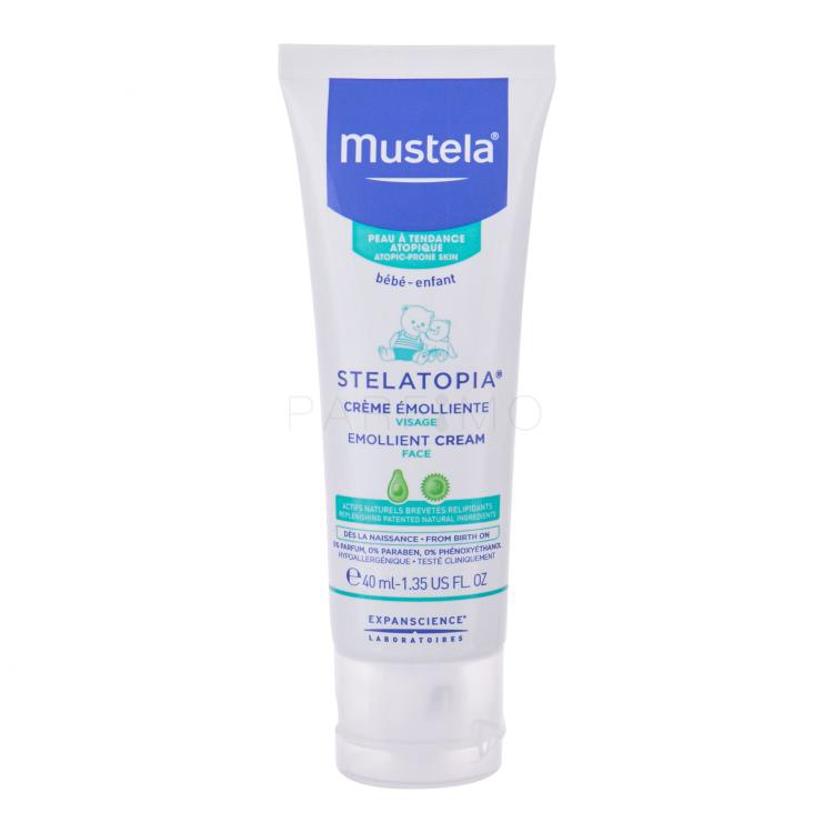 Mustela Bébé Stelatopia Emollient Cream Dnevna krema za lice za djecu 40 ml