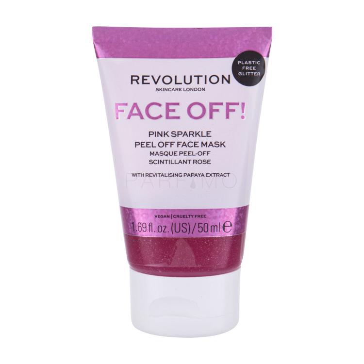 Revolution Skincare Face Off! Pink Sparkle Maska za lice za žene 50 ml