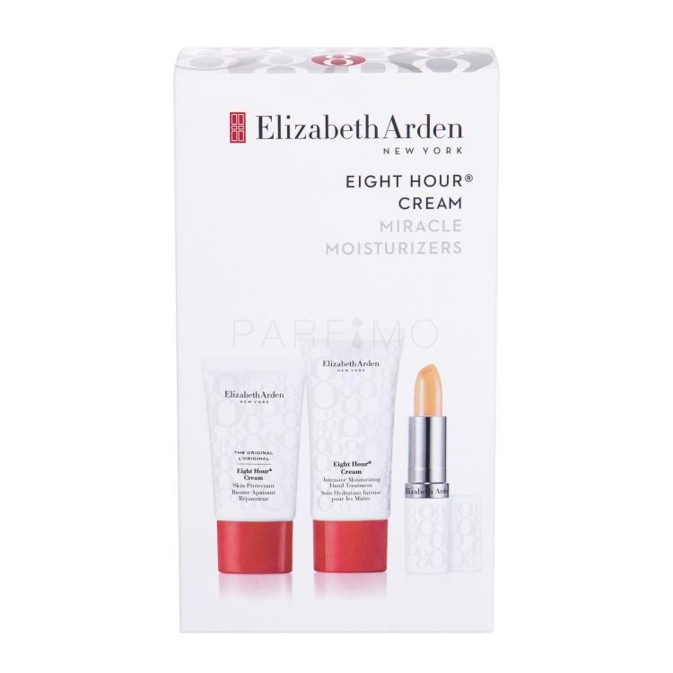 Elizabeth Arden Eight Hour Cream Skin Protectant Poklon set dnevna krema za lice 15 ml + balzam za usne SPF15 3,7 g + krema za ruke 30 ml