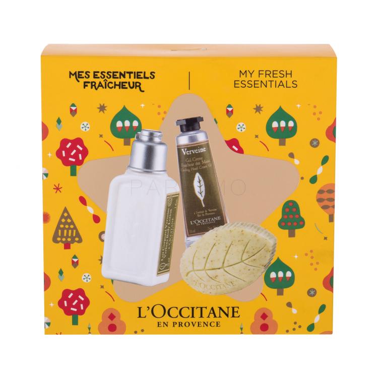 L&#039;Occitane Verveine Travel Set Poklon set mlijeko za tijelo 30 ml + krema za ruke 10 ml + tvrdi sapun 25 g