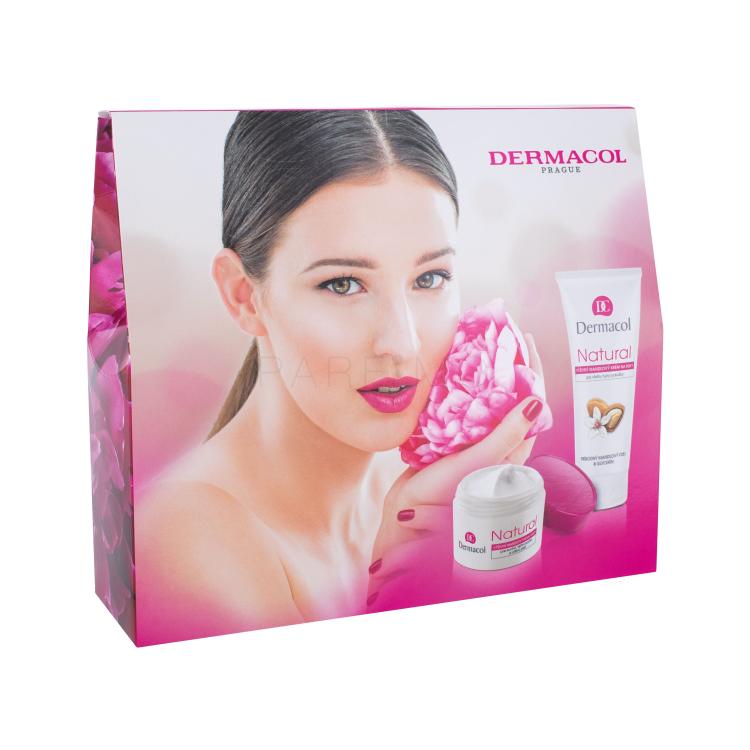 Dermacol Natural Almond Poklon set dnevna krema za lice 50 ml + krema za ruke 100 ml