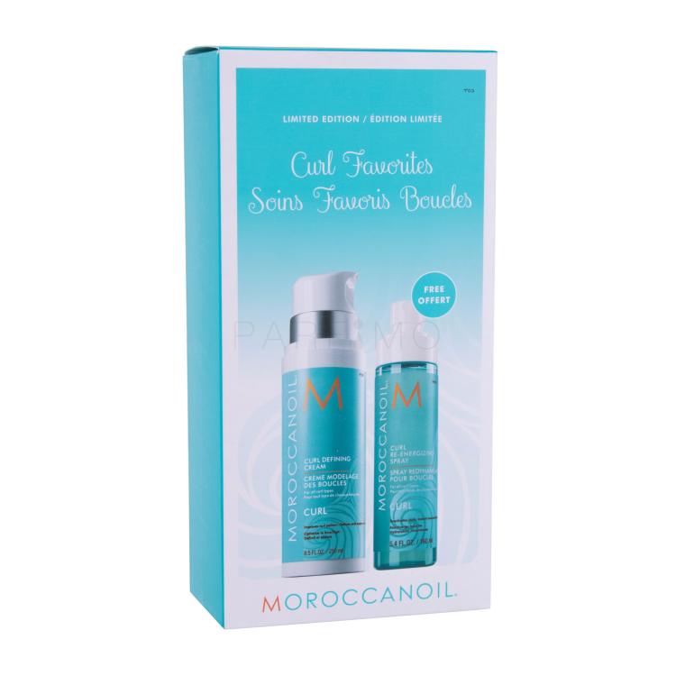 Moroccanoil Curl Favorites Poklon set krema za kobrčavu kosu Curl Defining Cream 250 ml + sprej za kosu Curl Re-Energizing Spray 160 ml