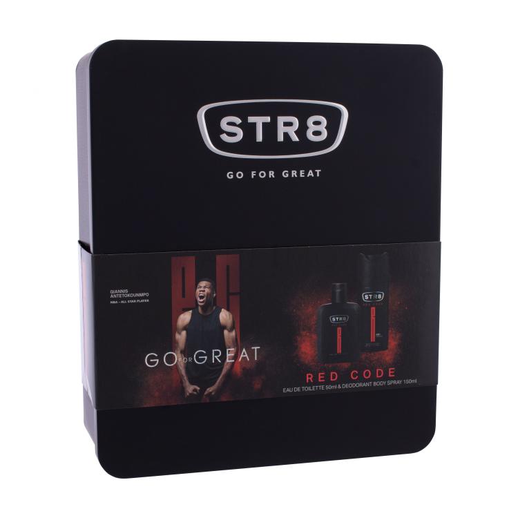 STR8 Red Code Poklon set toaletna voda 50 ml + dezodorans 150 ml
