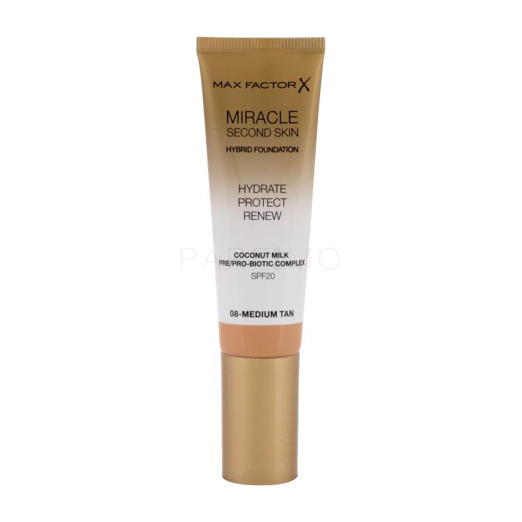 Max Factor Miracle Second Skin SPF20 Puder za žene 30 ml Nijansa 08 Medium Tan